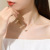 Real Gold Plating Temperament Clavicle Chain Women's Niche Design Small Waist Double Ring Necklace Simple and Stylish Personality Necklace