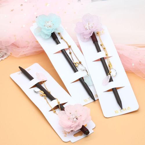 vintage wooden hairpin updo hairpin ancient style hair accessories ancient costume girl hanfu headdress ancient style hairpin step shake tassel