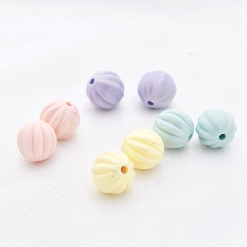 macaron Color Series Micro Flash Pumpkin Beads Japanese Resin Acrylic Beads Handmade DIY Jewelry Accessories Material