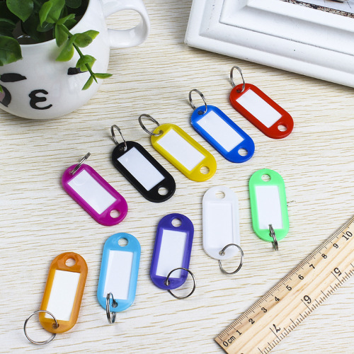 wholesale plastic advertising mark keychain pendant classification number card luggage tag color pp key card