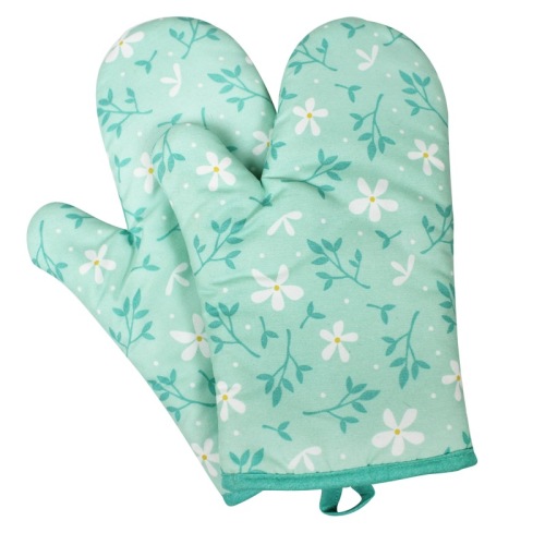 [fresh small floral] new baking high temperature resistant micro anti-scald wave oven oven thermal insulation gloves manufacturers