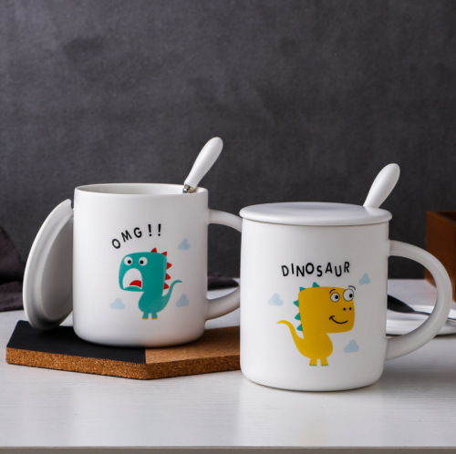 dinosaur ceramic cup creative ceramic mug water cup mug cartoon modeling cup