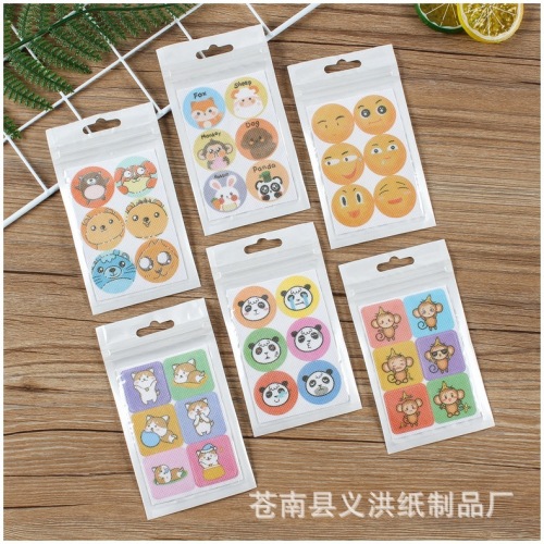 Summer Mosquito Repellent Stickers Children cartoon Pattern Mosquito Repellent Buckle Stickers Clothing Plant Essential Oil Non-Woven Anti-Mosquito Stickers Manufacturers Can Set 