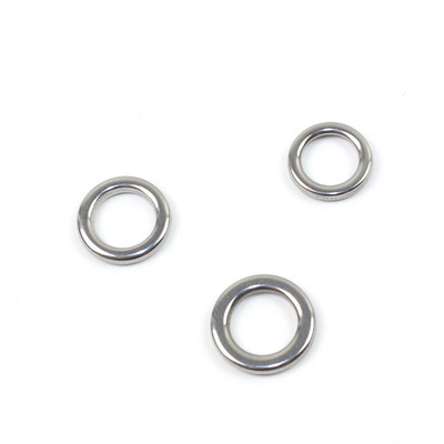 High Strength Seamless Single Ring 304 Stainless Steel Stamping Solid Ring Deep Sea Boat Fishing Road Asian Iron Plate Hook Connecting Ring