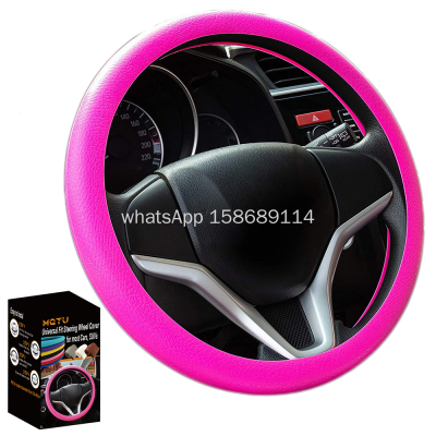 Steering Wheel Cover Universal Fit Silicone with Massaging Grip Anti-Slip Car Accessories fits most Cars SUVs