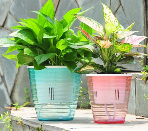 large hydroponic brand new plastic flowerpot high transparent green plant hydroponic container can be equipped with planting basket factory direct sales