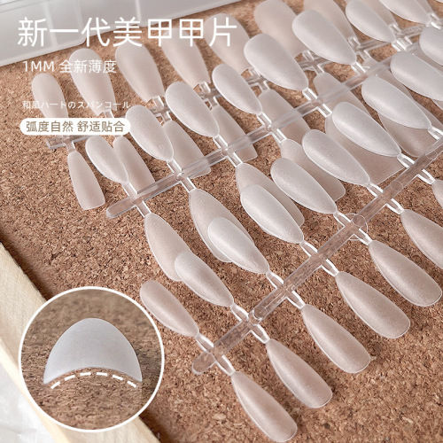 special hand-made seamless double-sided carving-free frosted transparent full-half wear nail extension stickers for nail belt size
