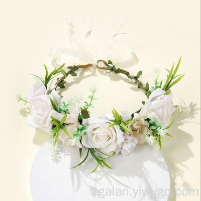 Jialan Export Popular Rose Mori Style Garland Wedding Photography Performance Headdress Scenic Ornament Wholesale Headdress