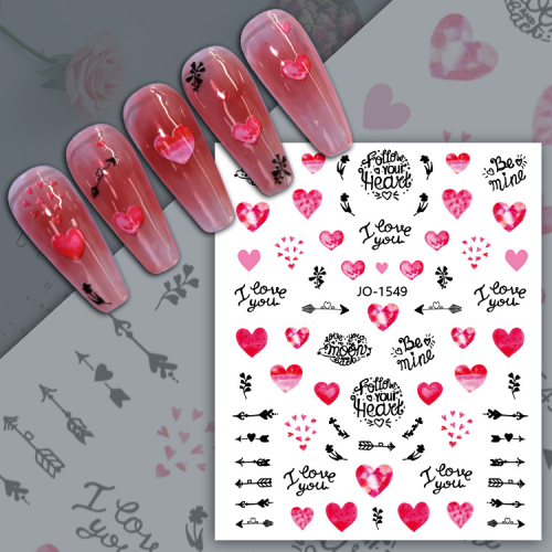 Valentine‘s Day Nail Stickers Hot Sexy Lips 12 Sets Nail Sticker 3D