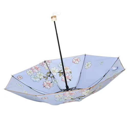 edge ultra-light five-fold umbrel girl poet rain or shine dual-use umbrel folding sun protection uv protection ultra-light sun umbrel