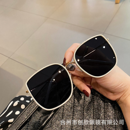 korean style bi large frame sunglasses female ins style gm sunglasses harajuku retro uv protection mirror 0815