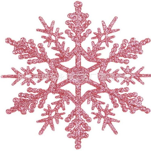 Christmas Dusting Powder Snowflake 10. 5cm Christmas Snowflake String Decorative Tree Garland Decoration Gift