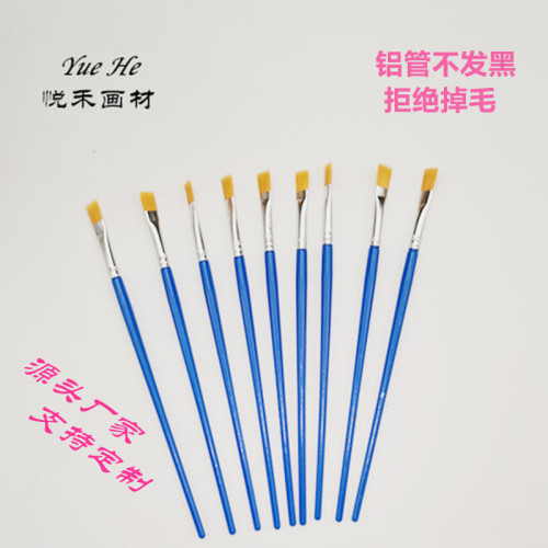 small row pen nylon hair brush flat pen children graffiti painting brush water chalk oil brush plastic rod brush