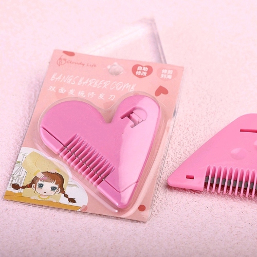 liu hai scissors peach heart double-sided hair comb hair repair knife trimming bangs thinning removal hair tip trimmer