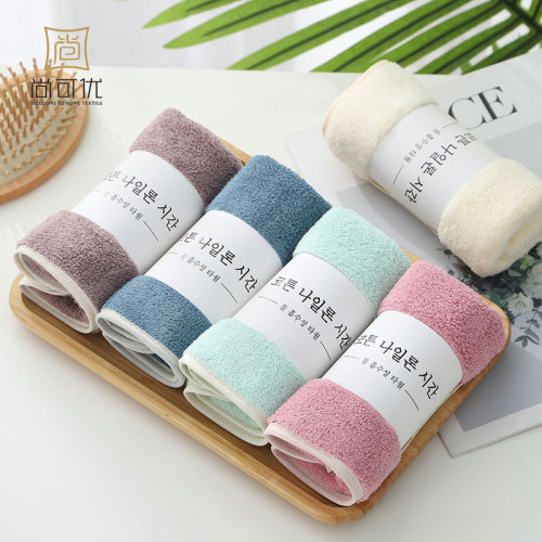 high density coral velvet towel thickening strong absorbent face towel manufacturers customize 30*60 daily necessities supermarket towel