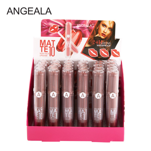 Angeala Angela Lip Lacquer Display Box Matte Film Forming No Stain on Cup Exclusive for Cross-Border Foreign Trade Exclusive
