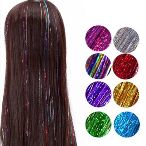 color wig traceless hair extension wig female highlight laser hair extension silk hair extension gold silk colorful strip hair extension color silk
