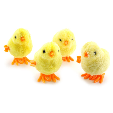 抖音同款 黄色小鸡 发条玩具会跑步的小鸡 宝宝迷你上链毛绒小鸡