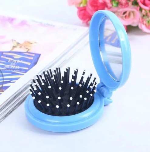 Manufacturer Folding Air Cushion Tangle Teezer Airbag Comb Plastic Comb with Mirror Portable Folding Comb with Mirror Folding Mirror Comb
