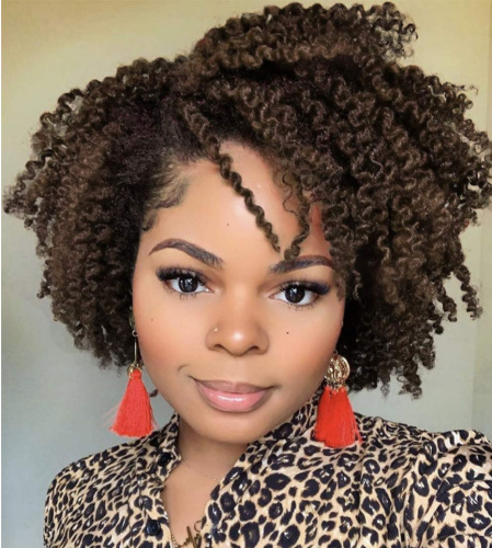 amazon new african small volume wig european and american wig female short curly hair partial full top chemical fiber head cover wigs