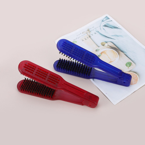 cross-border deck comb simple plastic pig sideburns straight hair styling plywood comb hairdressing tools v-shape comb wholesale