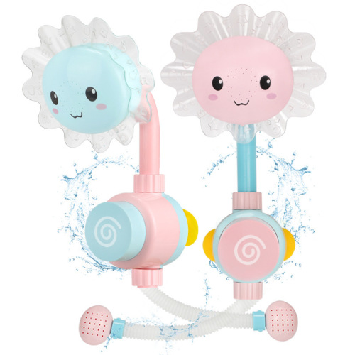 Cross-Border Hot Selling Children‘s Water Toys Sunflower Shower baby Bath Shower Water Spray Bathroom Toys Generation 