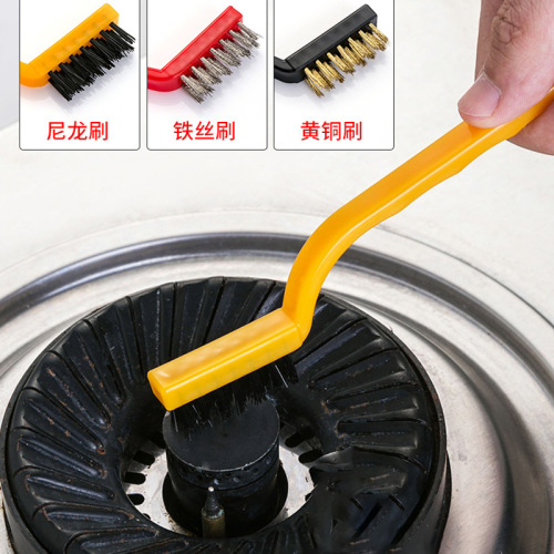 Gas Cooker Wire Brush Multifunctional Kitchen Cleaning Brush Stove Brush Gap Brushes Decontamination Copper Wire Brush