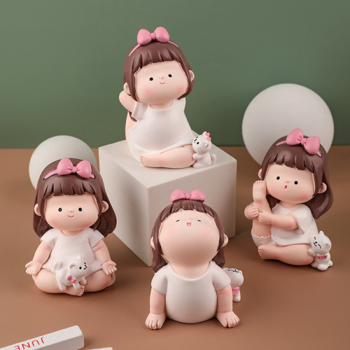 xinnong yoga cute girl heart desktop decoration gift for girls creative decoration ornaments car ornaments