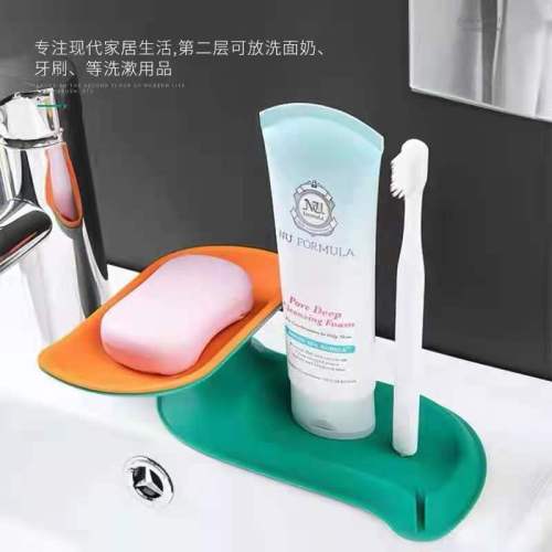 draining rotating soap box creative double-layer storage soap box toilet storage rack thickened removable soap holder