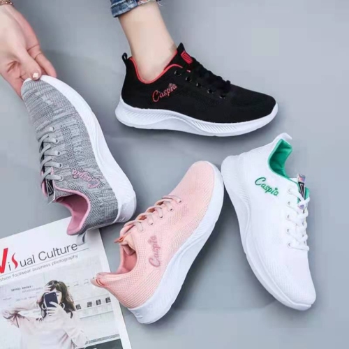 Women‘s Shoes 2022 Summer New Korean Style Breathable Flying Woven student Sports Shoes Women‘s Soft Bottom Lightweight Ladies Running Shoes 