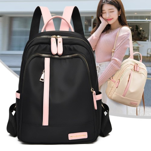 2022 New Oxford Cloth Backpack Women‘s Large Capacity Korean Style Versatile College Backpack Waterproof Lightweight Travel Bag