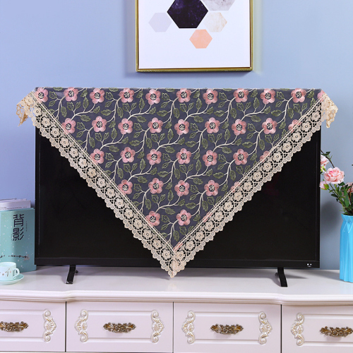 universal dustproof cover towel tv washing machine appliance multi-purpose cover cloth lace embroidered simple modern small round table tablecloth