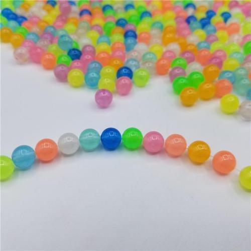 6/8/10mm Luminous round Beads Scattered Beads Sub Luminous Pearl Fishing Gear Fishing Space Beam Beads Fluorescent Luminous Beads Plastic Scattered Beads