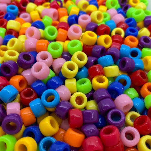 children‘s diy set loose beads acrylic plastic barrel beads ps large hole beads spot wholesale pony barrel beads