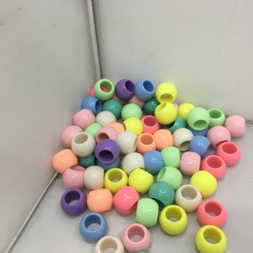 large hole beads solid color macaron plastic beads acrylic round beads loose beads handmade diy jewelry accessories