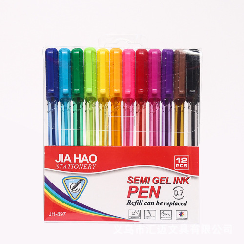 Creative Multi-Color Crayon Ten-Color Pen Multi-Function Press 12-Color Ballpoint Pen Cartoon Student Hand Account Pen Oil Pen Stationery
