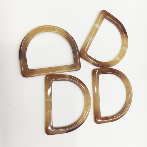 D-Shaped Resin Buckle Ring Waist Buckle Coffee Color Clothing Accessories