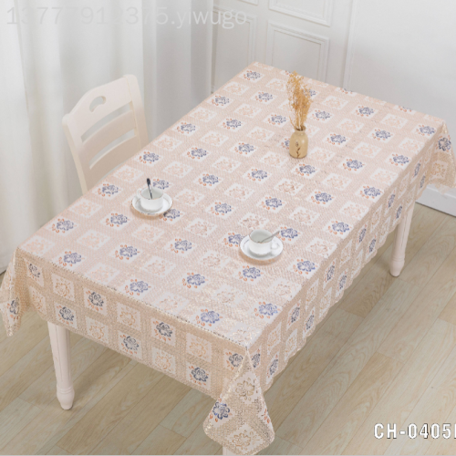 european tablecloth waterproof oil-proof color bronzing tablecloth household pvc lace tablecloth wholesale