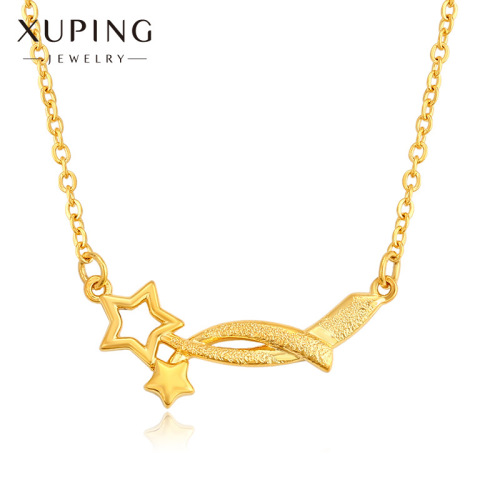 Xuping Jewelry New Meteor Necklace Wholesale Female Niche Design Sense Japanese and Korean Fashion Temperament Star Clavicle Chain