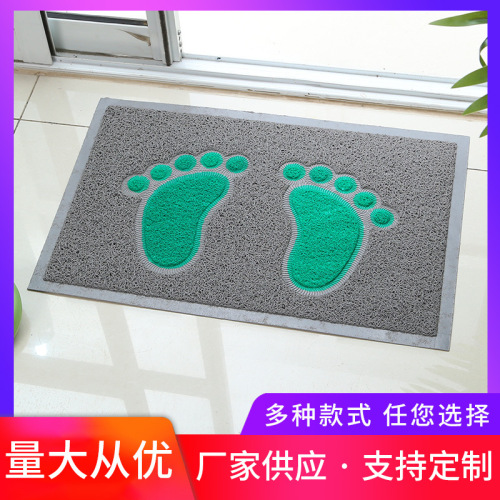 xincheng carpet factory wholesale pvc wire ring foot mat custom door mat entrance door mat foreign trade foot mat