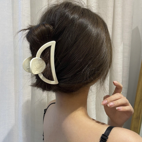 ins cream color hair clip sweet all-match hairpin girl hair grip back clip updo hair accessories spring new