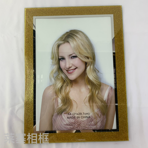 gold unilateral wash mirror a4 certificate creative decoration home decoration living room bedroom crafts photo glass photo frame