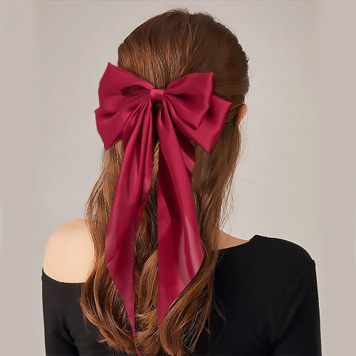 big bow headdress barrettes net red ribbon new zhao liying same style ponytail spring barrettes hair band female hair tie