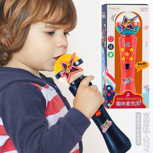 Toy Microphone Bluetooth Audio Integrated Microphone Male and Female Baby Singing Multifunctional Early Education Karaoke