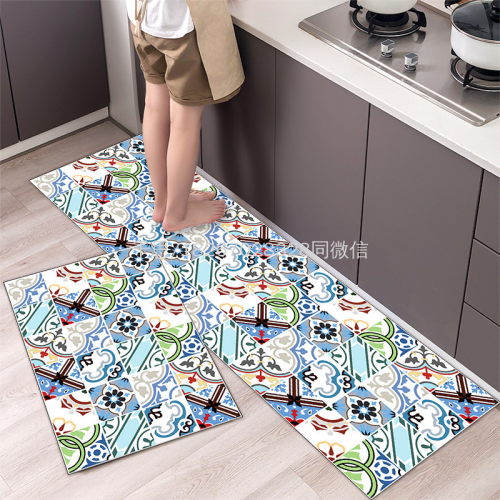 qiansi morocco wall tile pattern kitchen floor mat american household two-piece door mat