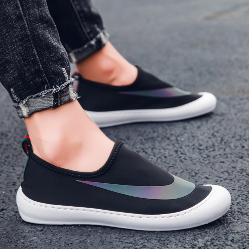 slip-on casual shoes 2024 spring new men‘s sneaker leather breathable slip on running shoes men‘s shoes
