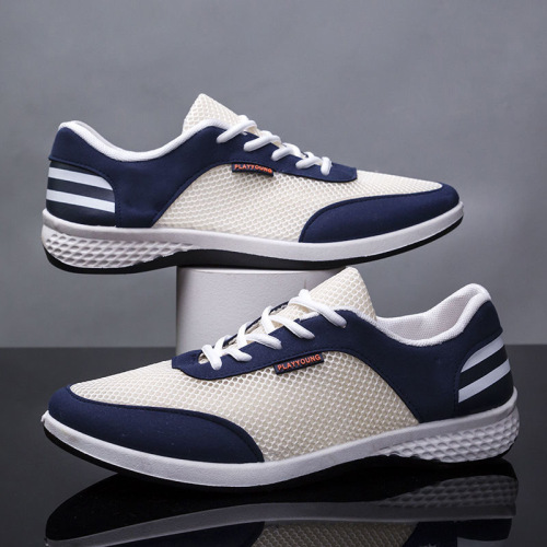 cross-border wholesale men‘s shoes summer men‘s breathable sneakers new flying woven casual shoes sneaks men‘s fashion shoes