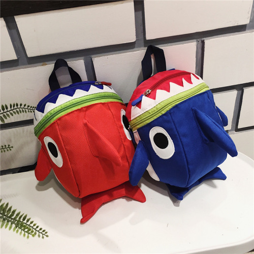Creative Children‘s Bag Wholesale Kindergarten Backpack Boys and Girls Baby Anti-Lost Shark Schoolbag Tide 