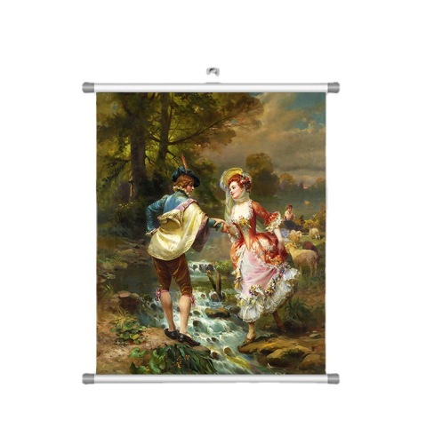 cross-border printing and production advertising exhibition promotion and painting photo canvas scroll hanging shaft hanging painting wall hanging poster