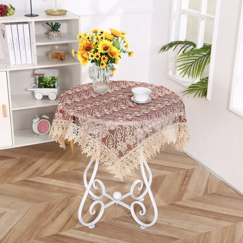 fresh embroidered tablecloth， table cloth， table runner， table mat， tea table cloth， dust-proof insulation mat